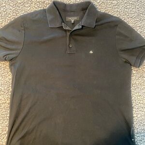 rag & bone Men’s size L black original flame polo black in very good condition!